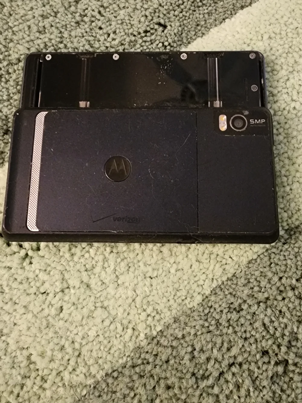 Motorola Black Smartphone with Black Charger and Cable Bundle